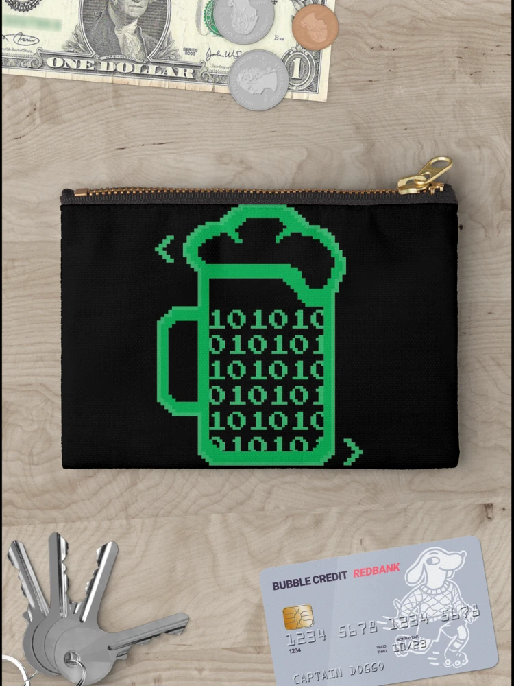 Thumbnail 3 of 4, Zipper Pouch, Beer code - coding beer programming designed and sold by Shirtey.