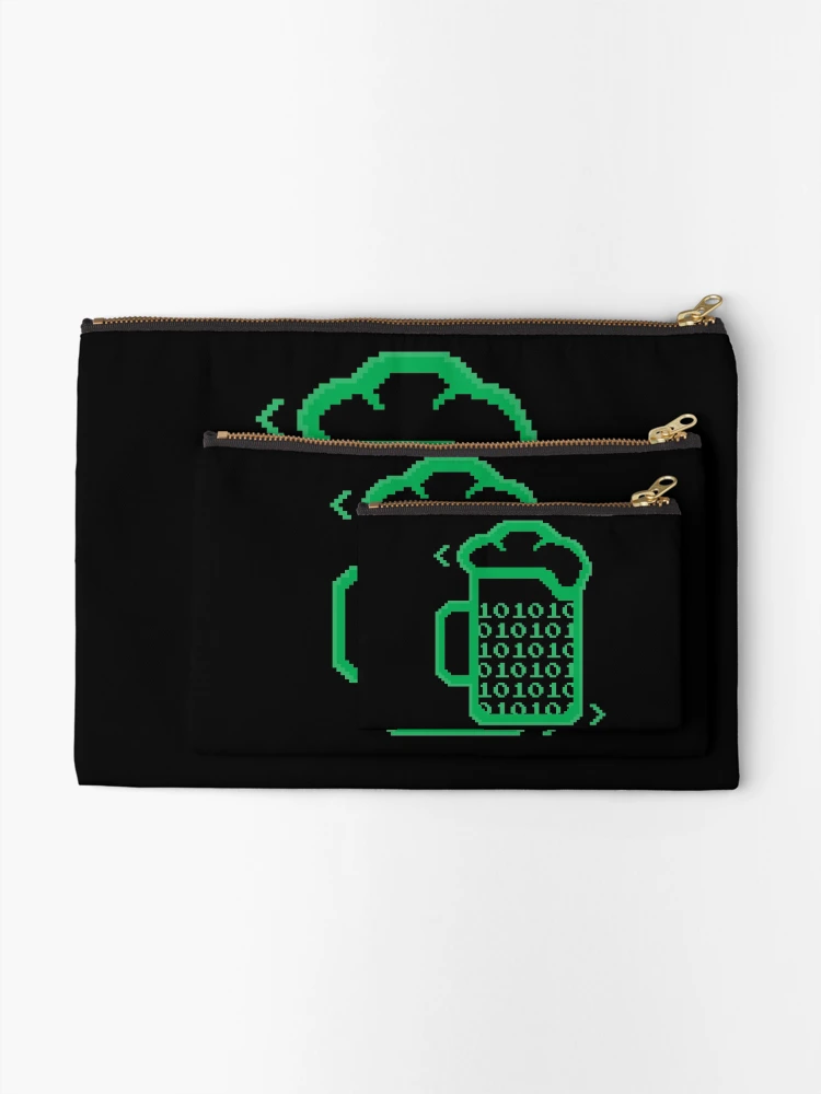 Thumbnail 2 of 4, Zipper Pouch, Beer code - coding beer programming designed and sold by Shirtey.