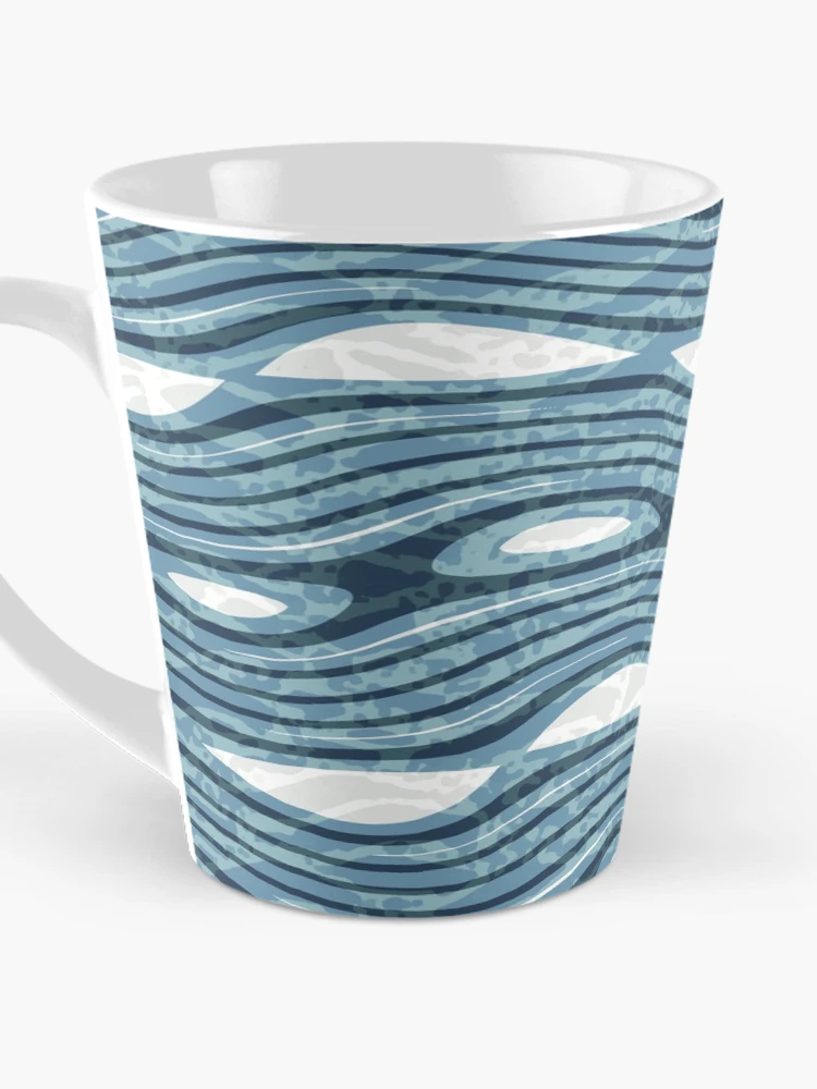 Thumbnail 3 of 4, Coffee Mug, Abstract Sea Ripple Pattern, Color - Sea Glass designed and sold by TextileInstinct.