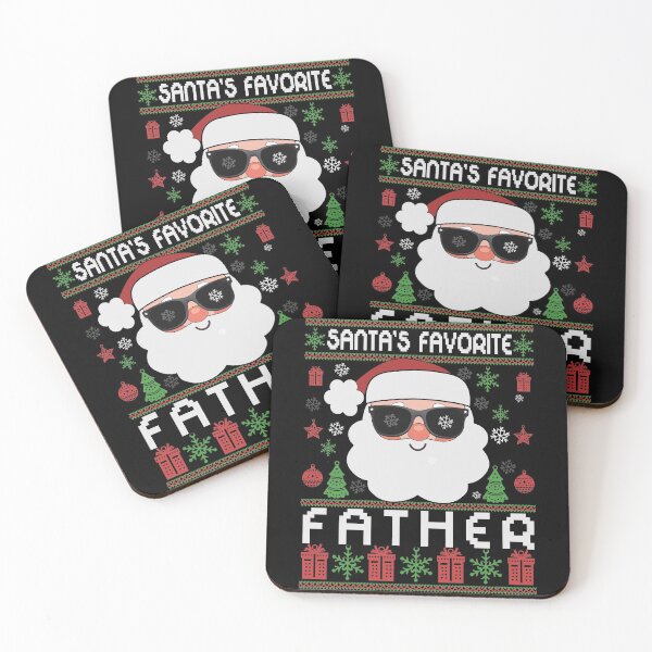 Item preview, Santa's Favorite Father, Funny Ugly Christmas Sweater Santa Claus Xmas Funny Dad Father Holiday Merry Family Gifts designed and sold by Noahlaz.