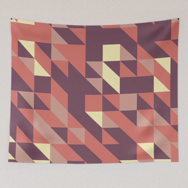 Item preview, Tranquil Trails retro color palette geometric pattern designed and sold by acidmit.