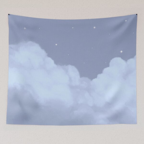 Item preview, Night Blue Sky Stars Clouds  designed and sold by trajeado14.