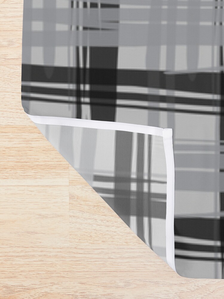 Alternate view of Grey Plaid Shower Curtain
