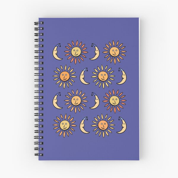 Item preview, Cute Sun and Moon Pattern (blue) designed and sold by Davey's Designs.