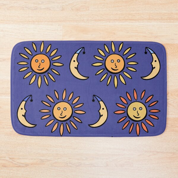 Item preview, Cute Sun and Moon Pattern (blue) designed and sold by Davey's Designs.