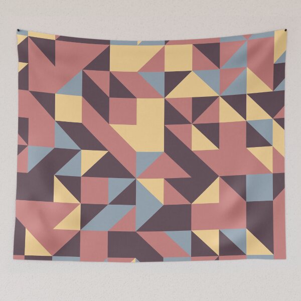 Item preview, Sunset Beach retro color palette geometric pattern designed and sold by acidmit.