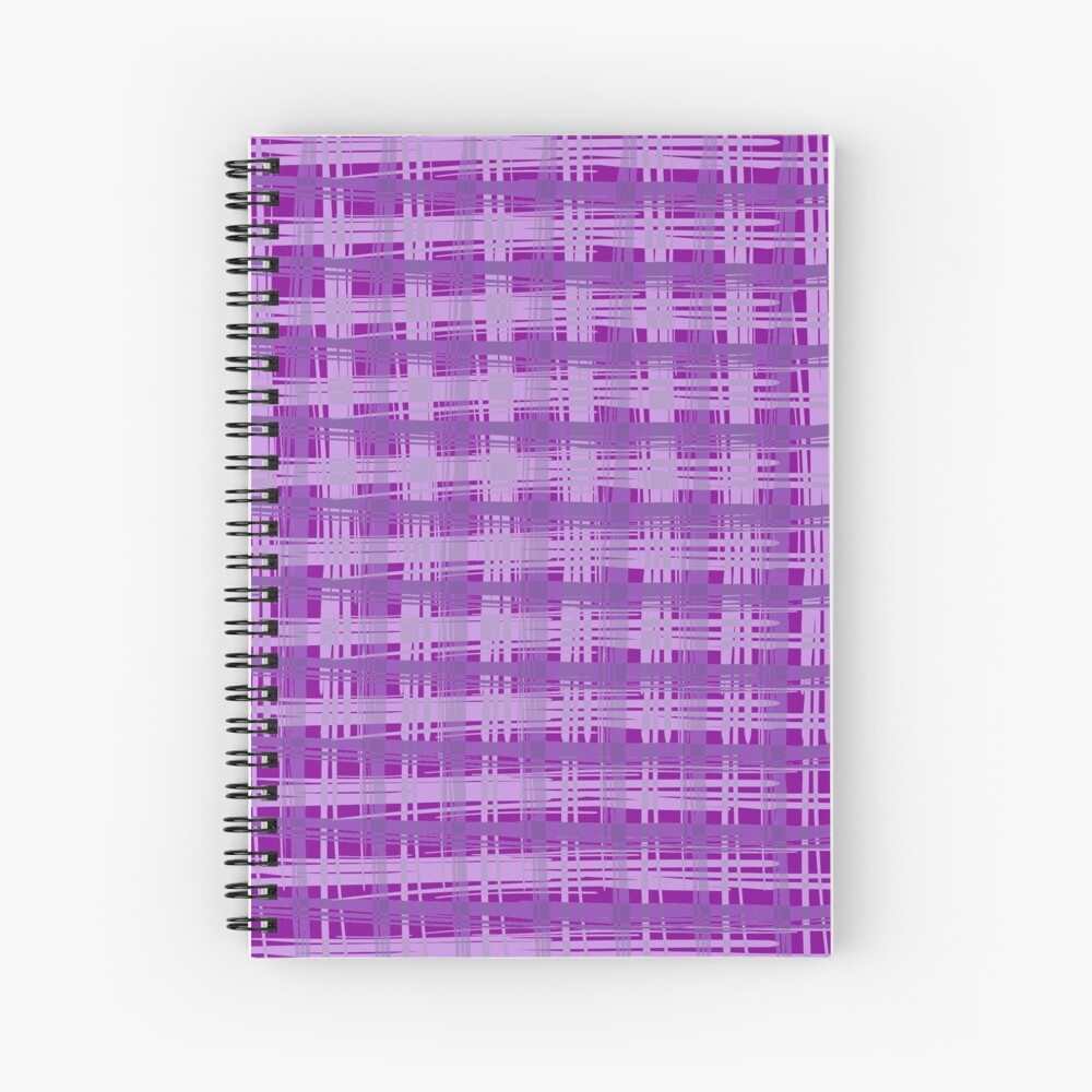 Plum Plaid Spiral Notebook
