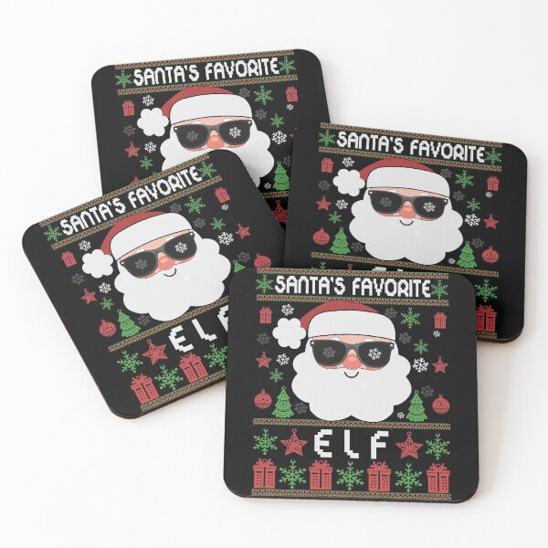 Item preview, Santa's Favorite Elf, Funny Ugly Christmas Sweater Santa Claus Xmas Funny Elf Holiday Merry Family Gifts designed and sold by Noahlaz.