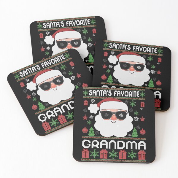 Item preview, Santa's Favorite Grandma, Funny Ugly Christmas Sweater Santa Claus Xmas Funny Grandma Holiday Merry Family Gifts designed and sold by Noahlaz.