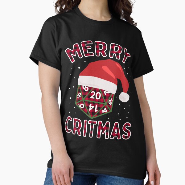 Item preview, Merry Critmas Christmas Plaid Board Game Role Play D20 Geeky designed and sold by VDKMerch.