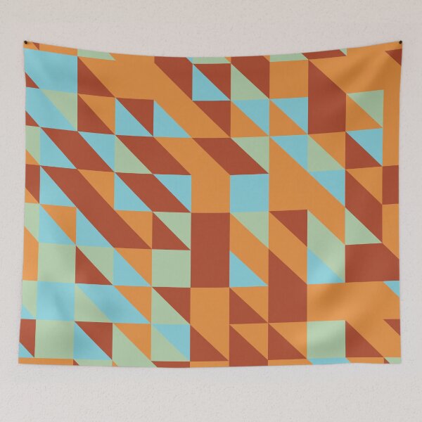 Item preview, Pin-Ups & Piers retro color palette geometric pattern designed and sold by acidmit.