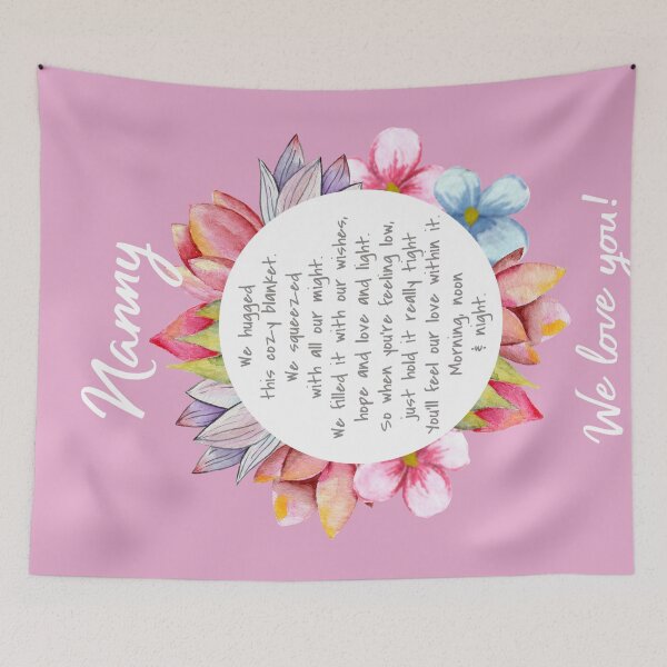 Item preview, Nanny Blanket, We Hugged This Gift for Grandma, Gift from Grandchildren designed and sold by evquesnel.