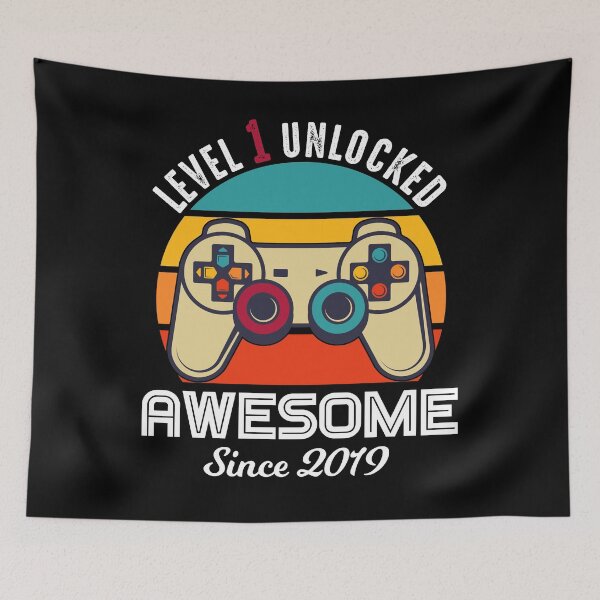 Item preview, Level 1 Unlocked Birthday Awesome Since 2019 designed and sold by RandomStuffShop.