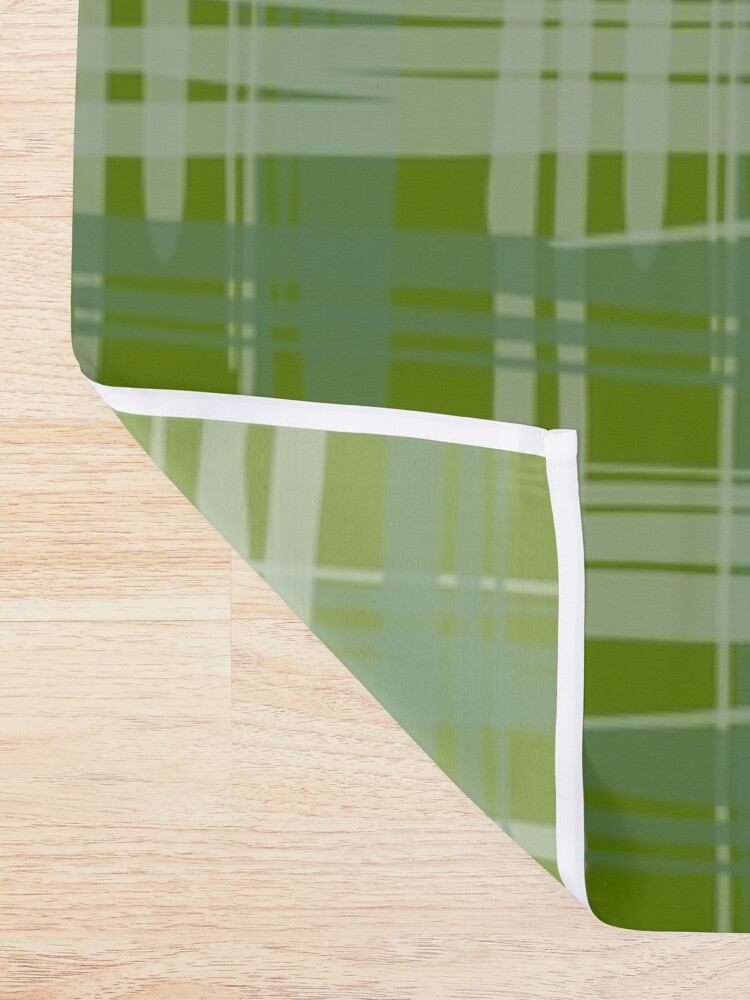 Alternate view of Basil Plaid Shower Curtain