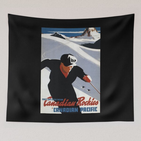 Item preview, retro classic Canadian Rockies poster designed and sold by CorasPosters.