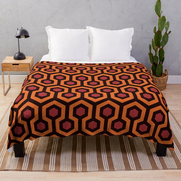 Redrum Mid Century Modern MCM Overlook Hotel Shining 237 Pattern Throw Blanket