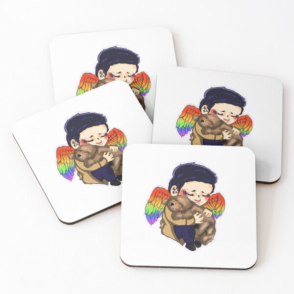 Item preview, Castiel & Miracle + rainbow wings designed and sold by JamesMcFly.