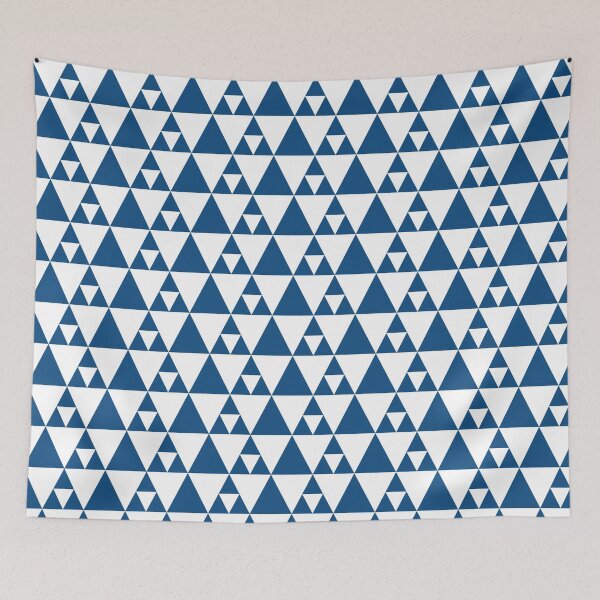 Item preview, Triangles in classic blue in simple geometric pattern designed and sold by acidmit.