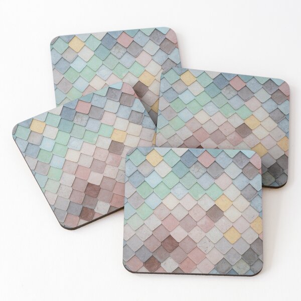 Item preview, Colorful Mediterranean Tiles Pattern in Teal and Terracotta Tones designed and sold by MAS-S.