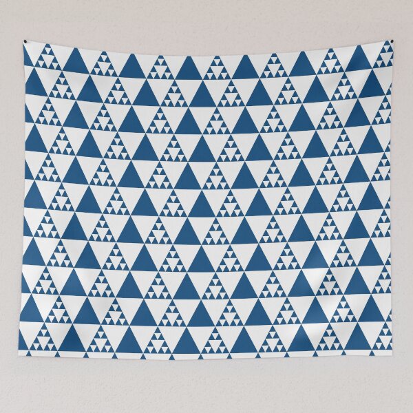 Item preview, Triangles in classic blue color in a geometric pattern designed and sold by acidmit.