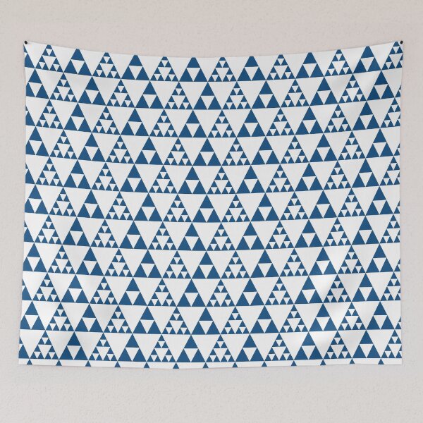 Item preview, Triangles in classic blue color in a simple geometric pattern  designed and sold by acidmit.