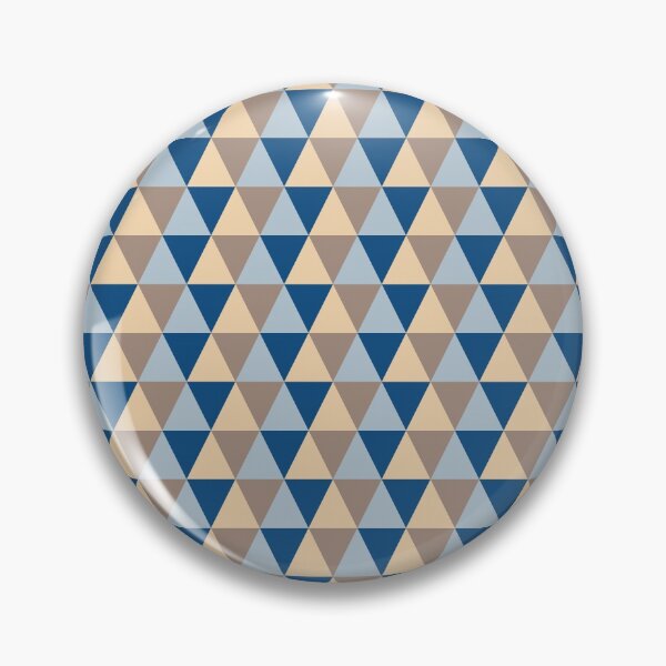 Item preview, Minimal geometric ornament with triangles in classic blue color palette designed and sold by acidmit.