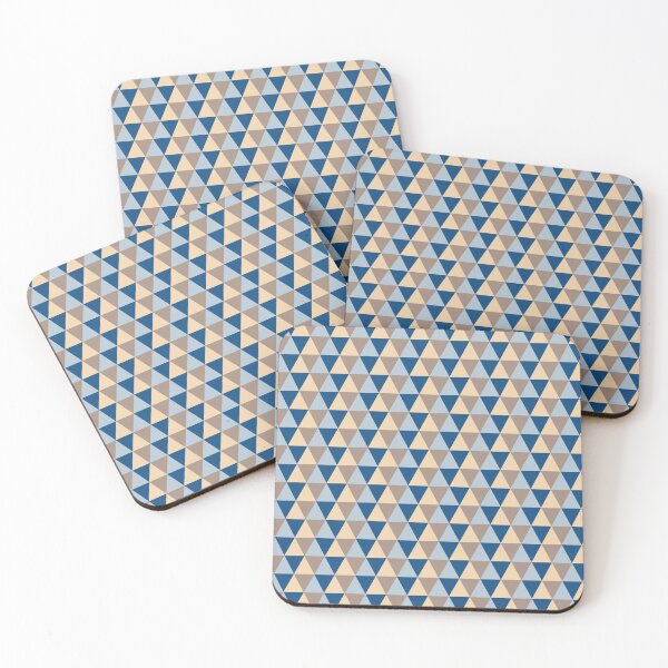 Item preview, Minimal geometric ornament with triangles in classic blue color palette designed and sold by acidmit.