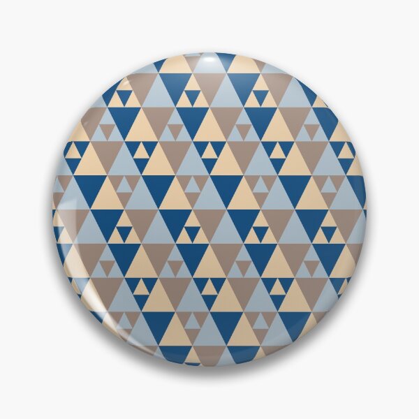 Item preview, Simple geometric ornament with triangles in classic blue color palette designed and sold by acidmit.