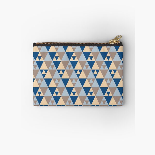 Item preview, Simple geometric ornament with triangles in classic blue color palette designed and sold by acidmit.