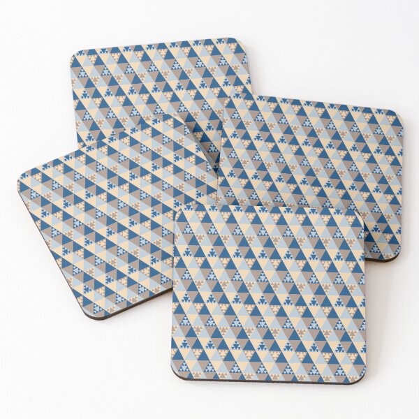 Item preview, Triangles in a minimal geometric ornament in classic blue color palette designed and sold by acidmit.