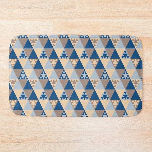 Item preview, Triangles in a minimal geometric ornament in classic blue color palette designed and sold by acidmit.