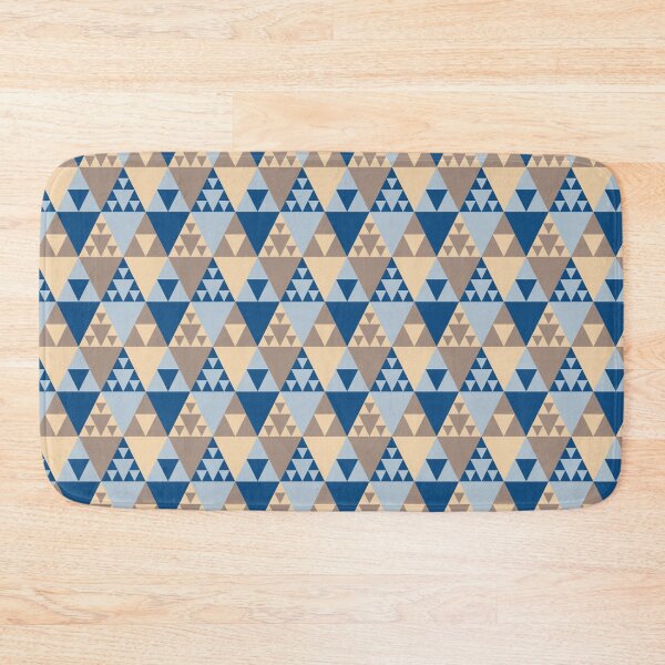 Item preview, Triangles in a simple geometric ornament in classic blue color palette designed and sold by acidmit.