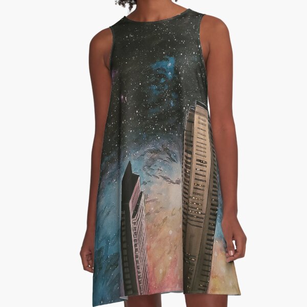Cosmic neighborhood #3 A-Line Dress