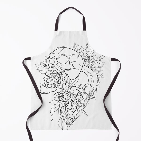 Item preview, Skulls and Peonies designed and sold by kreidtattoo.