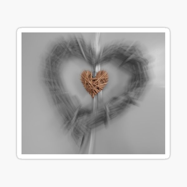 "Radial Blur Wooden Heart" Sticker for Sale by destructolissa Redbubble