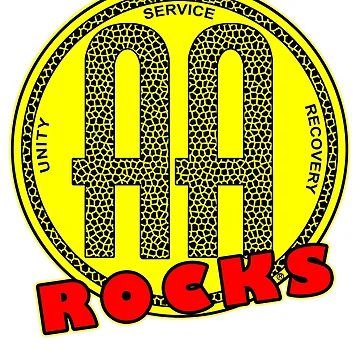 Artwork thumbnail, AA Rocks Alcoholics Anonymous Rocks by NA-WEARS