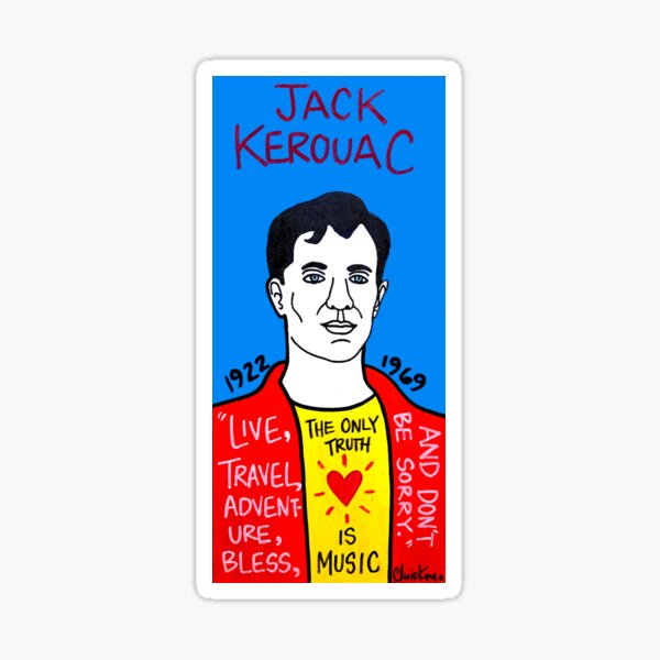 Item preview, Jack Kerouac Pop Folk Art designed and sold by krusefolkart.
