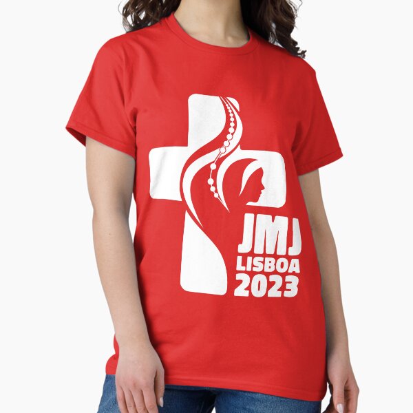 Aperçu de l'œuvre JWJ Jornada Mundial de la Juventude Lisboa 2023 logo officiel rouge créée et vendue par superpixus.
