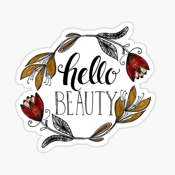 hello beauty Sticker