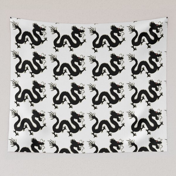 Item preview, Chinese Dragon Black Gold designed and sold by karwilberevivalcollection.