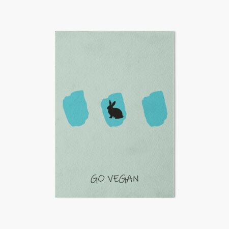 Artikel-Vorschau von Gehen Sie Vegan Bunny in Blau, designt und verkauft von owlshadow.