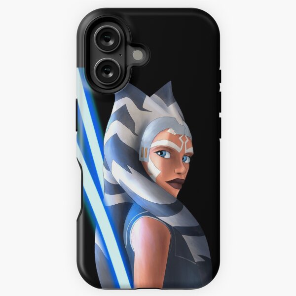 Vista previa del artículo con la obra «Ahsoka con sables estilo pintado», diseñado y vendido por Studio-A.