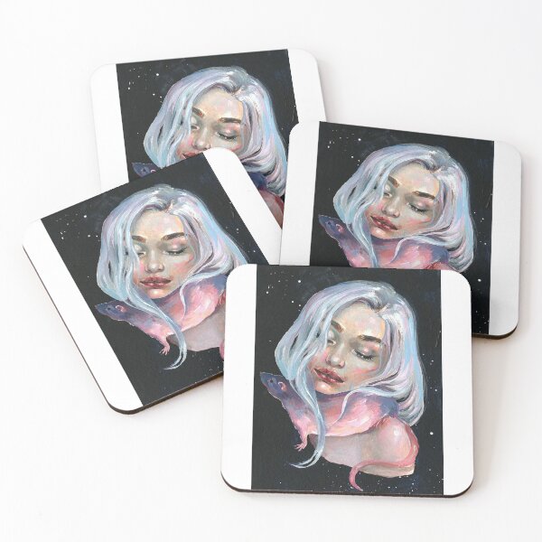 Item preview, Girl with rat on her neck designed and sold by Sticker Store.