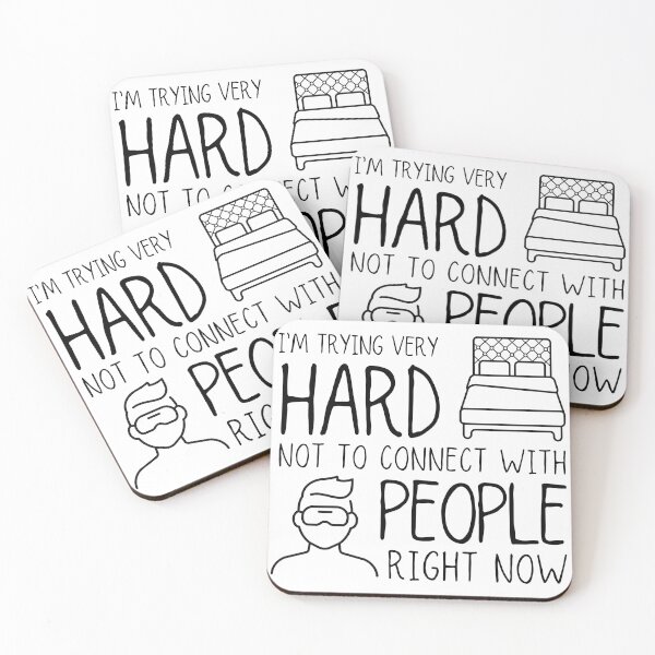 Item preview, Trying Not to Connect with People - David Rose designed and sold by cuteCREEPshop.