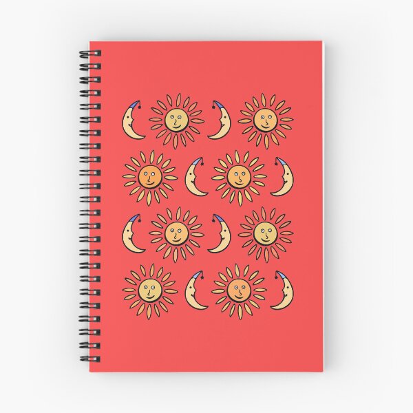 Item preview, Cute Sun and Moon Pattern (red) designed and sold by Davey's Designs.