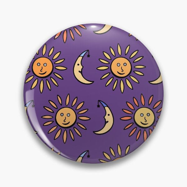 Item preview, Cute Sun and Moon Pattern (purple) designed and sold by Davey's Designs.