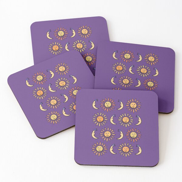 Item preview, Cute Sun and Moon Pattern (purple) designed and sold by Davey's Designs.
