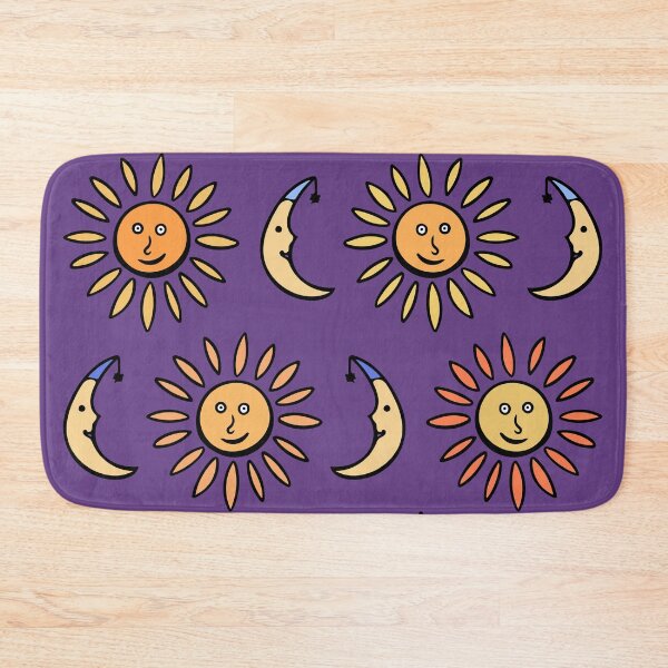Item preview, Cute Sun and Moon Pattern (purple) designed and sold by Davey's Designs.