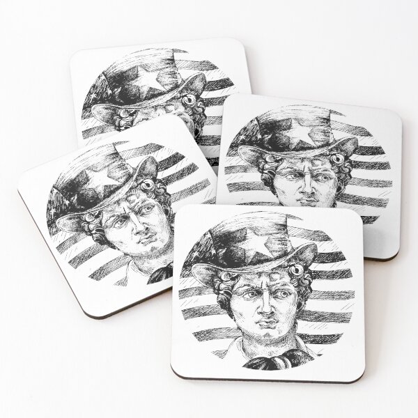 Item preview, David statue and USA attribute designed and sold by CatMadePattern.