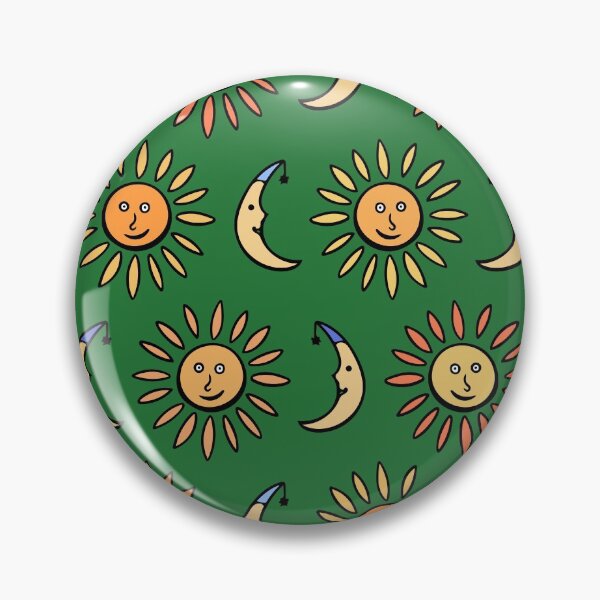 Item preview, Cute Sun and Moon Pattern (green) designed and sold by Davey's Designs.